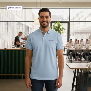 mixed cotton polo shirt